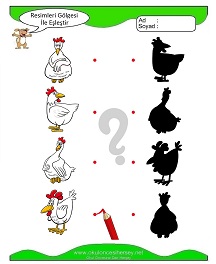Gölgesi İle Eşleştir Çalışma Sayfaları